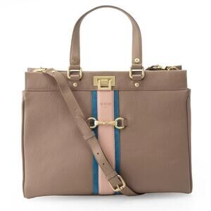 J.W. Hulme Co. Celia Leather Tote Bag Taupe